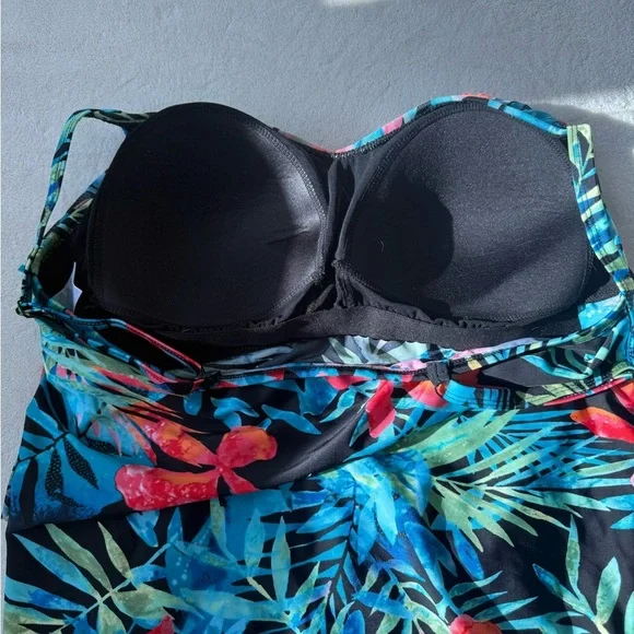 Floral Print Women's Tankini Top Size 16D - Picture 5 of 8